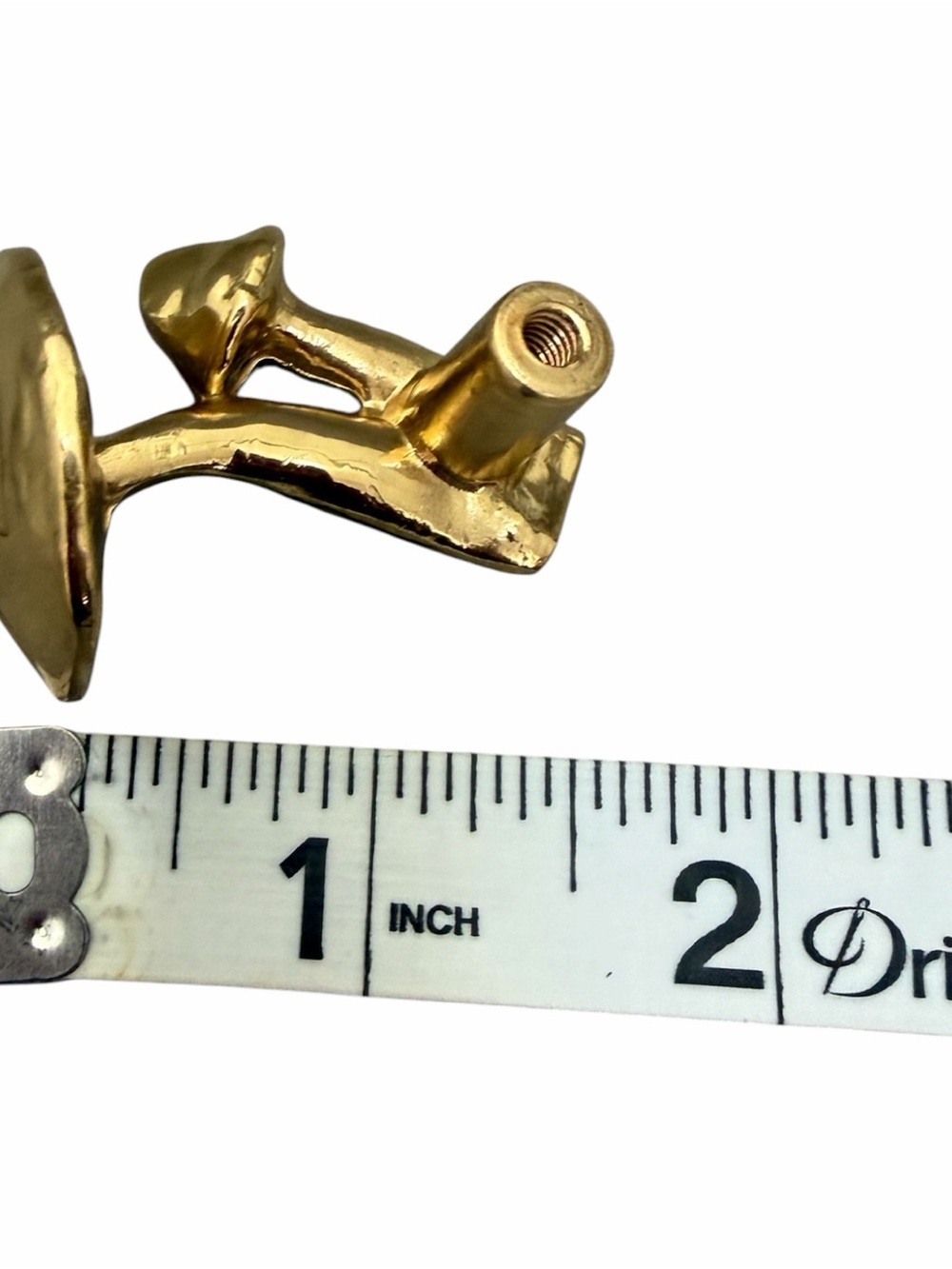 NWOT Anthropologie 2 Gold Mushroom Drawer Knobs - Picture 4 of 5